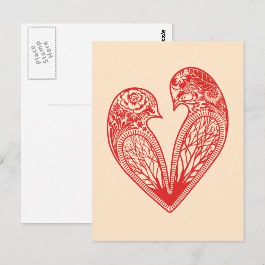 Carte Postale Inséparables (Devant / Derrière)