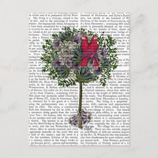 Carte Postale Inséparables dans un arbre (Devant)