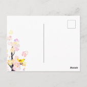 Carte Postale Inséparables du printemps Mariage floral Enregistr (Dos)