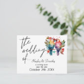 Carte Postale Inséparables : Enregistrer la date du Mariage. Mod (Debout devant)