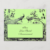 Carte Postale INSÉPARABLES mariages MONOGRAM noir et blanc vert (Dos)