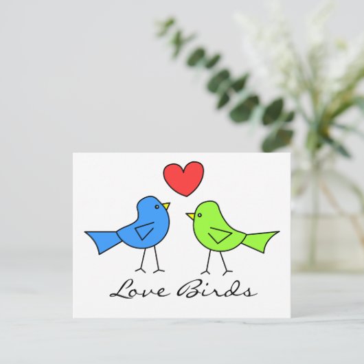 Carte Postale Inséparables mignons (Debout devant)