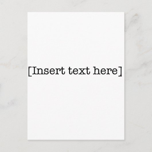 Carte Postale insérer du texte ici (Devant)