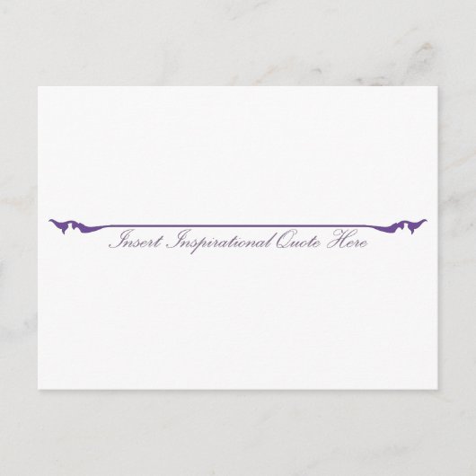 Carte Postale Insérer un devis inspirant ici - violet (Devant)