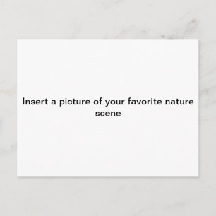 Carte Postale "Insérez une image de votre scène NATURElle préfér