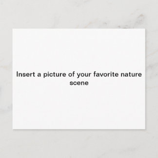 Carte Postale "Insérez une image de votre SCÈNE NATURElle préfér