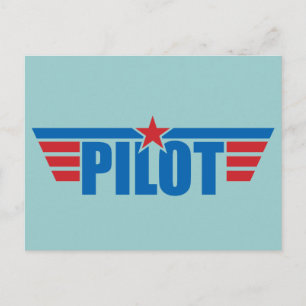 Carte Postale Insigne d'ailes du pilote - Aviation