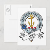 Carte Postale Insigne de clan gris (Devant / Derrière)