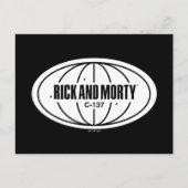 Carte Postale Insigne de cote Retro Rick et Morty C-137 (Devant)