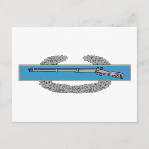 Carte Postale Insigne de fantassin de combat CIB vétéran de l'ar