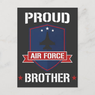 Carte Postale Insigne de Frère Militaire Fier de l'Armée de l'Ai