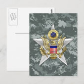 Carte Postale Insigne de la Direction générale de l'état-major (Devant / Derrière)