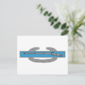 Carte Postale Insigne de l'Infanteur de combat CIB Armée Vétéran (Debout devant)