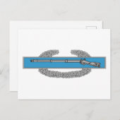 Carte Postale Insigne de l'Infanteur de combat CIB Armée Vétéran (Devant / Derrière)