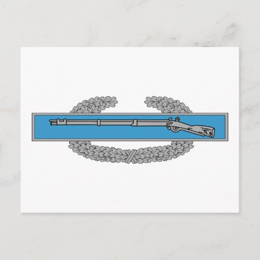 Carte Postale Insigne de l'Infanteur de combat CIB Armée Vétéran (Devant)