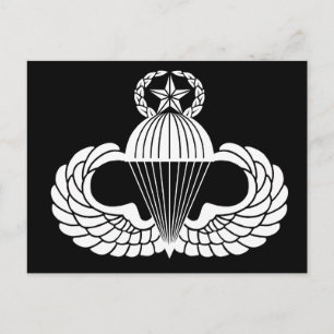 Carte Postale Insigne de parachutiste, Maître