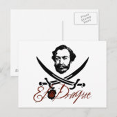 Carte Postale Insigne El Draque Pirate (Devant / Derrière)