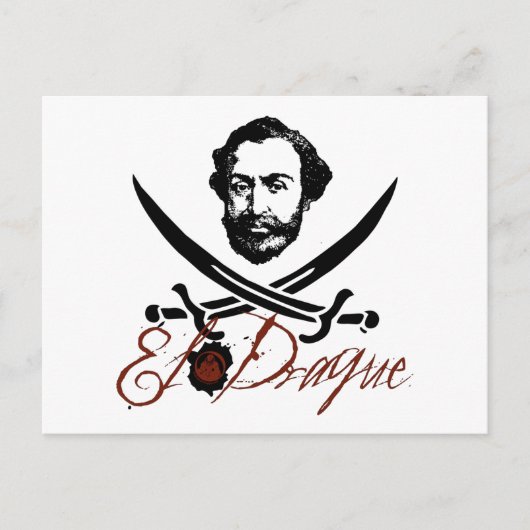 Carte Postale Insigne El Draque Pirate (Devant)