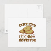 Carte Postale Inspecteur certifié des cookies (Devant / Derrière)