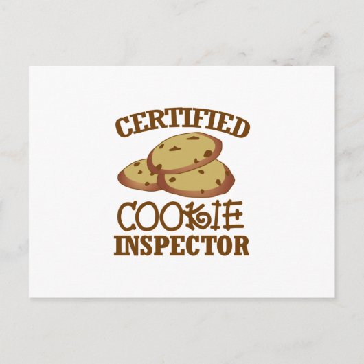 Carte Postale Inspecteur certifié des cookies (Devant)