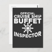 Carte Postale Inspecteur de buffet Funny Cruise Ship (Devant / Derrière)