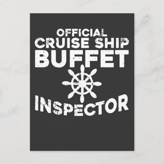 Carte Postale Inspecteur de buffet Funny Cruise Ship (Devant)