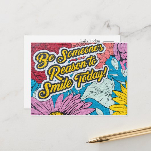 Carte Postale Inspirant Positif (Devant/Arrière en situation)