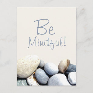 Carte Postale Inspirant Stylish Be Mindful Pierres de galets