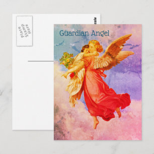 Carte Postale Inspirante Angel Et Enfant Gardien
