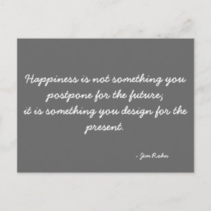 Carte postale inspirante citant Jim Rohn