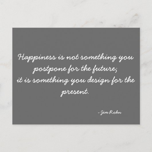 Carte postale inspirante citant Jim Rohn (Devant)