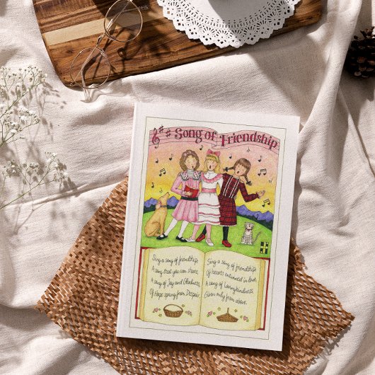 Carte postale inspirante de chanson d'amitié