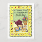 Carte postale inspirante de l'amitié constante (Devant)