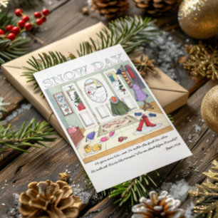 Carte postale Inspirante du jour de la neige