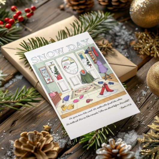 Carte postale Inspirante du jour de la neige