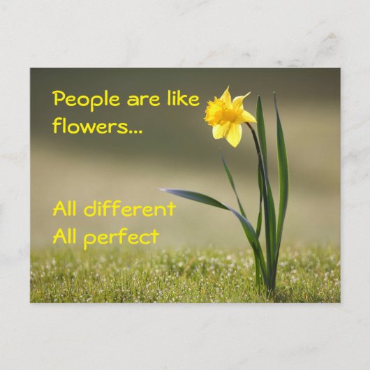 Carte postale inspirante. Fleurs (Devant)