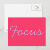 Carte postale inspirante - focus (Devant / Derrière)