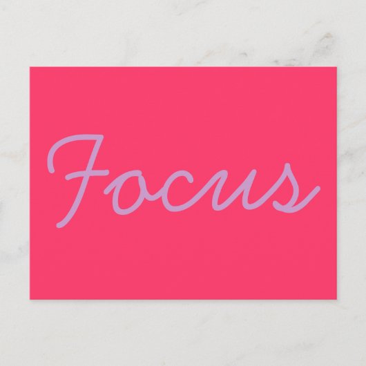 Carte postale inspirante - focus (Devant)