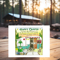 Carte postale inspirante Happy Camper