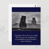 Carte postale inspirante : Imagination (Devant / Derrière)