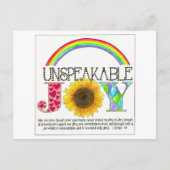 Carte postale inspirante Joie indicible (Devant)