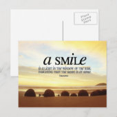 Carte postale inspirante Smile (Devant / Derrière)