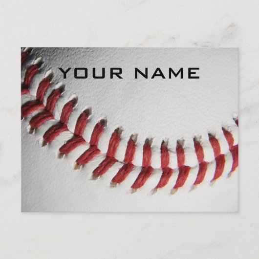 Carte Postale Inspiration Baseball Ajouter Votre Nom (Devant)