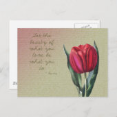 Carte Postale Inspiration Beauté Tulip (Devant / Derrière)