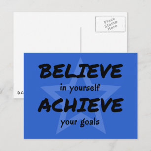 Carte Postale Inspiration croire en soi typographie