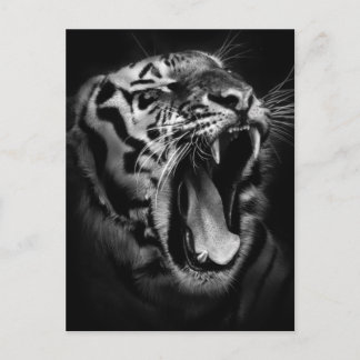Carte Postale Inspiration de tigre noir et blanc