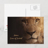 Carte Postale Inspiration Jésus Lion de Juda chrétien (Devant / Derrière)