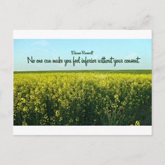 Carte Postale Inspiration par Eleanor Roosevelt (Devant)