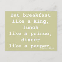 Carte postale Inspiration régime