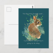 Carte Postale Inspiration Tout sera OK Citation Bunny (Devant / Derrière)